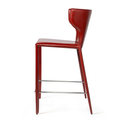 Стул полубарный Austin кожа ретро-красный