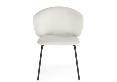 Стул на металлокаркасе Рикко белый (milk), черный