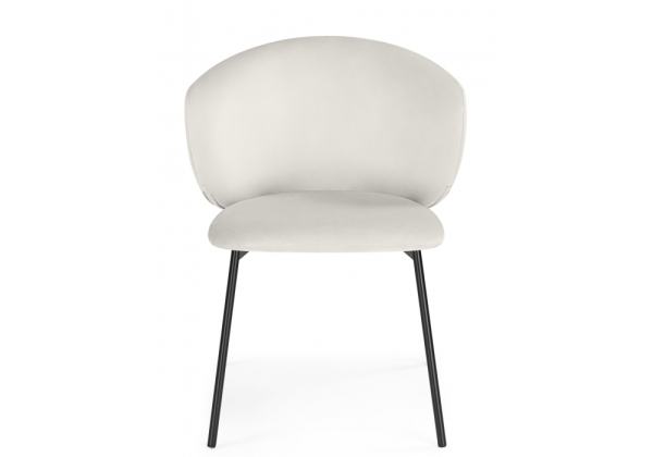 Стул на металлокаркасе Рикко белый (milk), черный