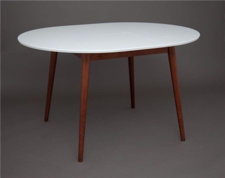 Стол Алиса-1000 белый, темный раздвижной