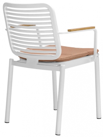 Кресло металлическое с подушкой Tagliamento Armona белый