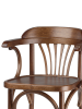 Деревянный стул Венский средний тон с твердым сиденьем с дугами назад