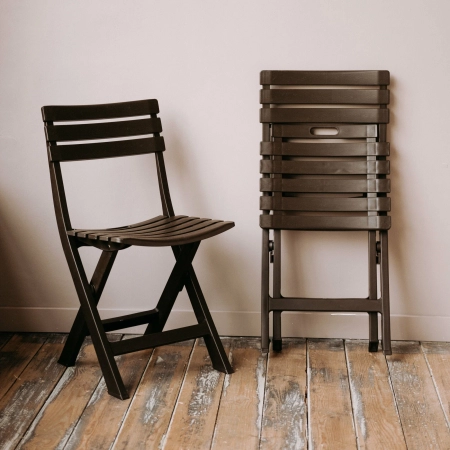 Стул садовый Domfy Garden Chair пластик 2 шт. темно-коричневый