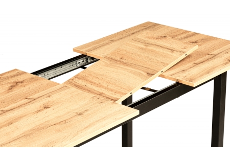 Стол деревянный Аркон 110(130)х68х75 дуб вотан, черный