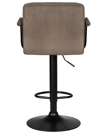 Набор 2 шт Стул барный KRUGER ARM BLACK, какао вельвет (LAR-E2041-05)