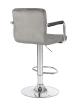 Набор 2 шт Стул барный KRUGER ARM, серый велюр (MJ9-75)