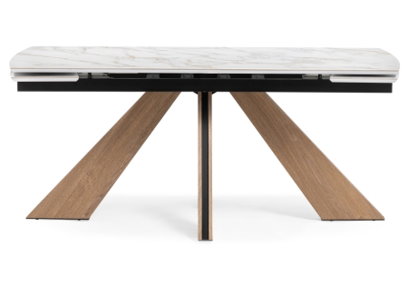 Керамический стол Шаннон 180(240)х90х79 серый, дуб монтана