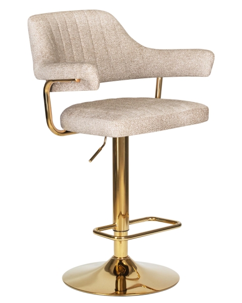 Набор 2 шт Стул барный CHARLY GOLD, бежевый твид (LEO26)