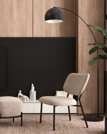 Кресло лаунж Jamie серый