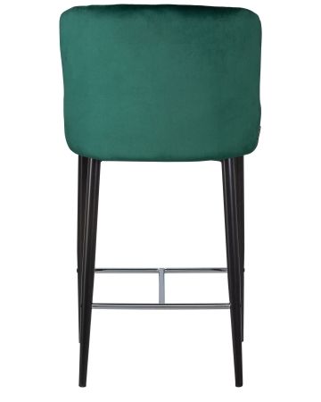 Стул полубарный CHRISTIAN'65 черные ножки, зеленый велюр V108-64
