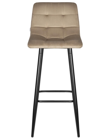 Набор 2 шт Стул барный NICOLE, черные матовые ножки, мокко велюр (108-104)
