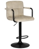 Набор 2 шт Стул барный KRUGER ARM BLACK, бежевый вельвет (LAR-E2041-04)