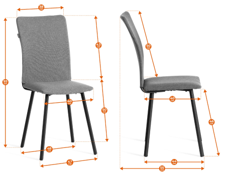 Стул обеденный La Rousse серый велюр