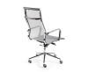 Кресло офисное Хельмут (серый) сталь + хром серая сетка
