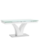 Стол обеденный Верона раскладной 160-220*90 глянцевый белый