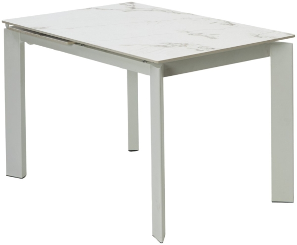 Стол CORNER 120 GLOSS GOLDEN JADE SOLID CERAMIC, WHITE