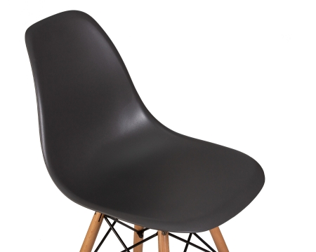 Стул обеденный DSW ножки светлый бук, темно-серый GR-04