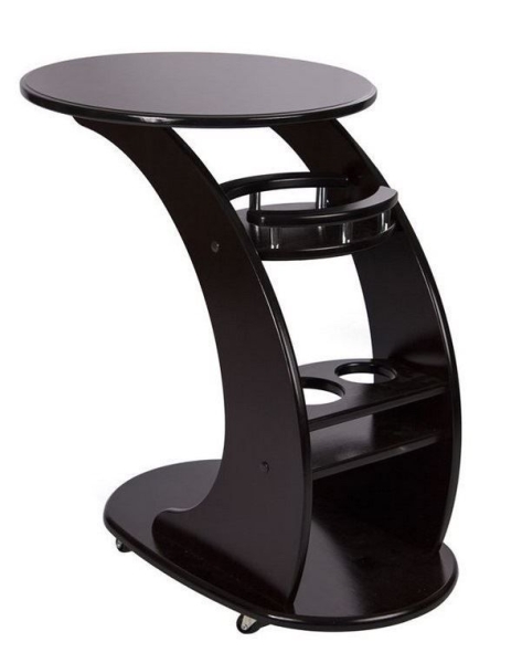 Журнальный столик "Люкс" подкатной на колесиках прикроватный в цвете венге