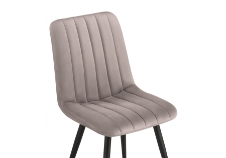 Стул на металлокаркасе Дани латте велюр velutto 08, черный