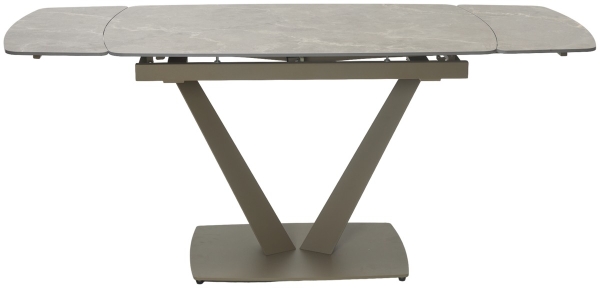 Стол ALATRI 120 MATT LATTE STONE SOLID CERAMIC, TAUPE