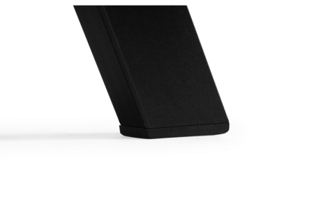 Стол деревянный Карпер 90(120) бетон метрополитан, черный матовый