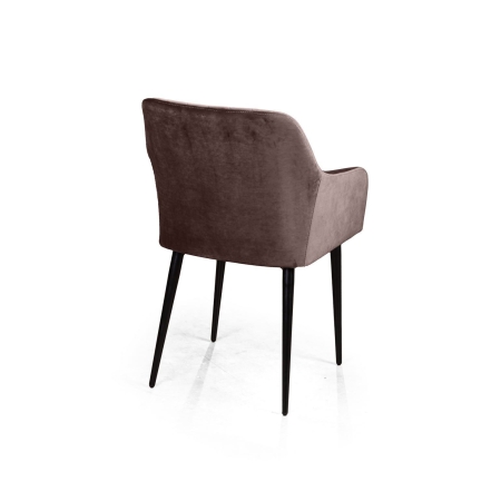 Стул с подлокотниками Robert бархат антрацит