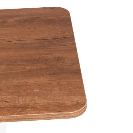 Стол обеденный FOX раздвижной, дерево, темное дерево, белый