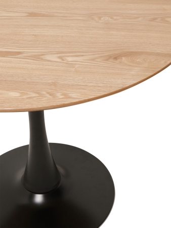 Стол Tulip style 80 черный, орех