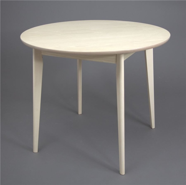 Стол Рэй d90 круглый беленый дуб