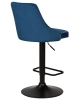 Стул барный JOSEPH черный, синий велюр MJ9-117
