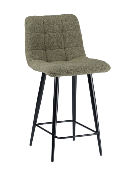 Стул полубарный Base экомех зеленый HUSH 617 60см