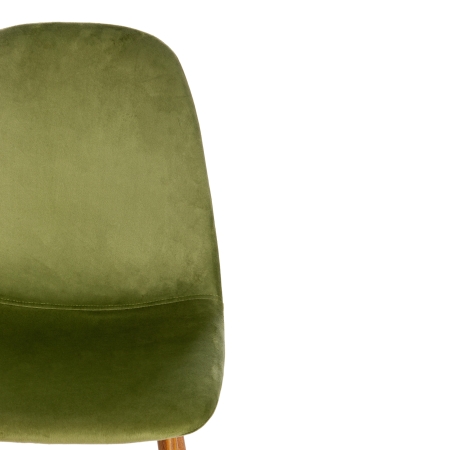 Стул BREEZE (mod. 4724) вельвет и металл, 44х53х87 см, зеленый и натуральный