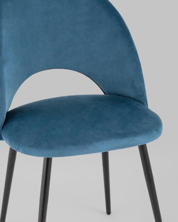 Стул Меган велюр пыльно-синий