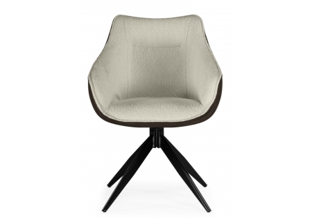 Стул на металлокаркасе Kansas коричневый, кремовый, черный