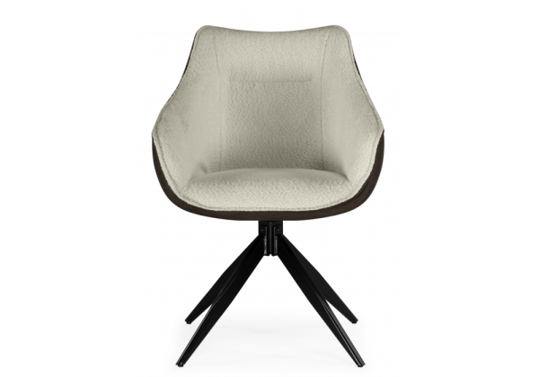 Стул на металлокаркасе Kansas коричневый, кремовый, черный