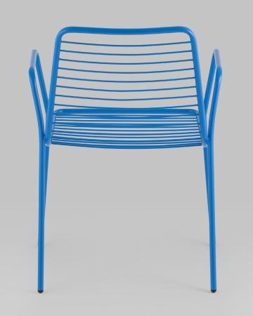 Стул с подлокотниками Дели металл голубой