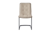 Стул SKY 6800 бежевый JJ12-18, черный кант PU, черный металл с напылением