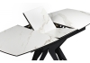 Керамический стол Риполь 140(180)х80 белый мрамор snow white, черный