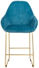 Кресло полубар Kent Блю/Линк золото