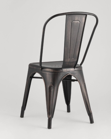 Стул TOLIX черный патина золото