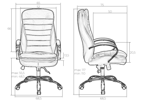 Офисное кресло для руководителей LYNDON белый