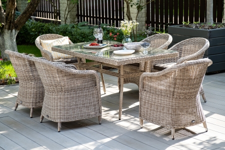 "Равенна" плетеное кресло из искусственного ротанга, бежевый