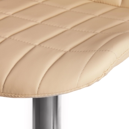 Стул барный AVIONIC бежевый, экокожа и металл, мягкое сиденье, без подлокотников