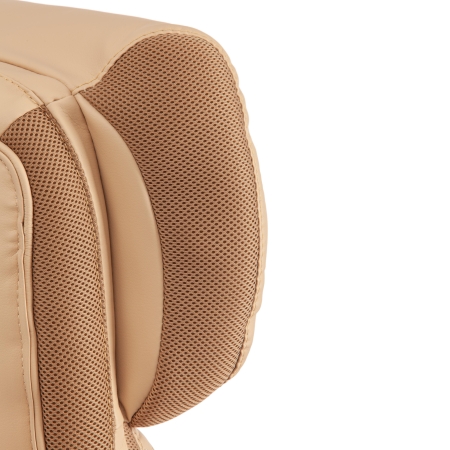 Кресло CHIEF экокожа и ткань бежевый и бронза