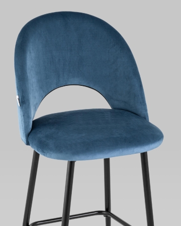 Стул барный Меган SN велюр пыльно-синий