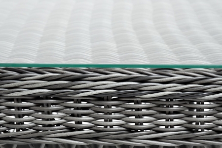 Стол журнальный "Гранд Латте" из искусственного ротанга, графит