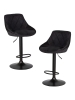 Набор 2 шт Стул барный LOGAN BLACK, черный велюр (MJ9-101)