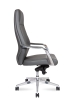 Кресло офисное Capital серый, экокожа и металл, мягкое сиденье, с подлокотниками