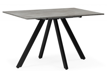 Стол деревянный Райн 116(160)x77 раздвижной цемент, черный