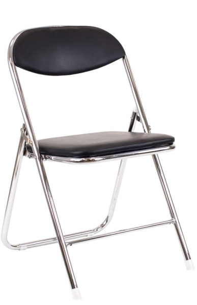 Кресло для посетителей Joker хромированный экокожа черный